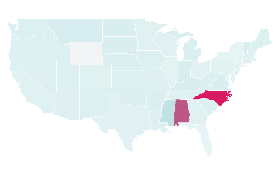 Affinity by region — Mission (Christianity), United States