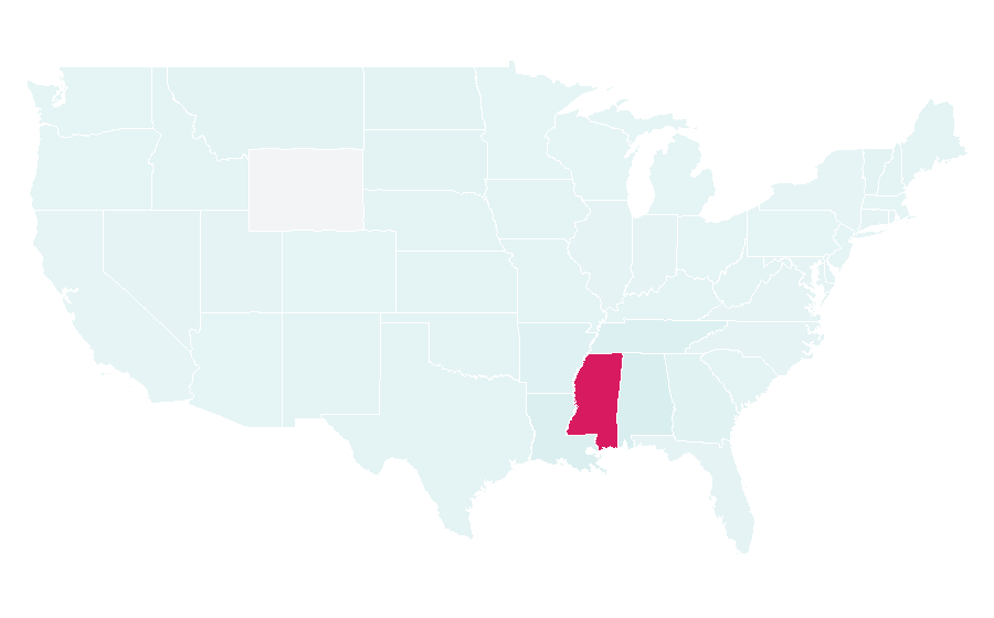 Affinity by region — Mississippi State University, United States