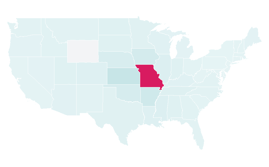 Affinität nach Region — Missouri, USA