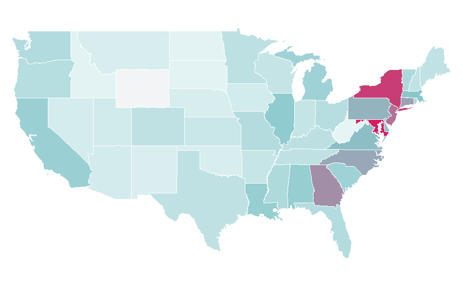 Affinity by region — Misty Copeland, United States