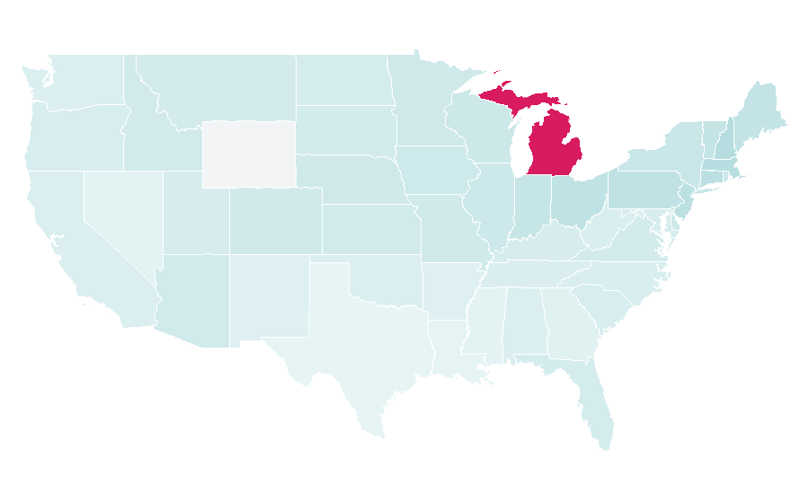 Affinity by region — Mitch Albom, United States