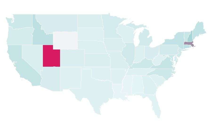 Affinity by region — Mitt Romney, United States