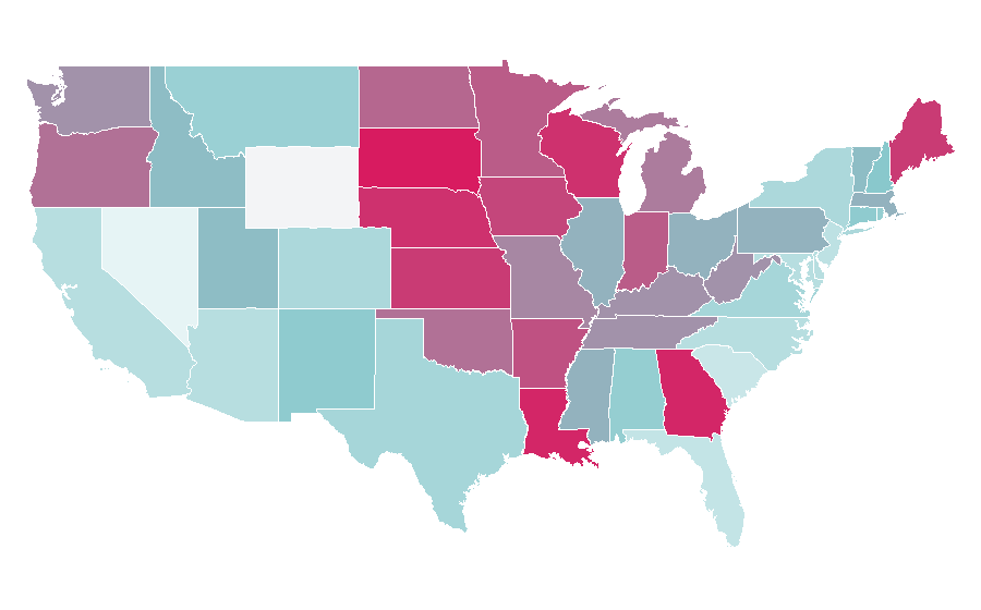 Affinity by region — Mixed nuts, United States