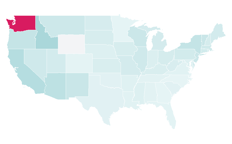 Affinity by region — MLB on FOX, United States
