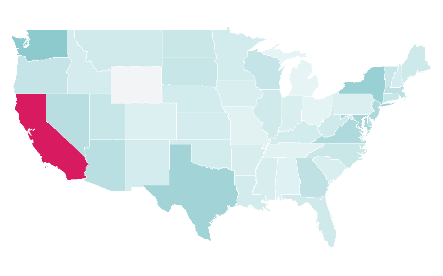 Affinity by region — Mnet Asian Music Awards, United States