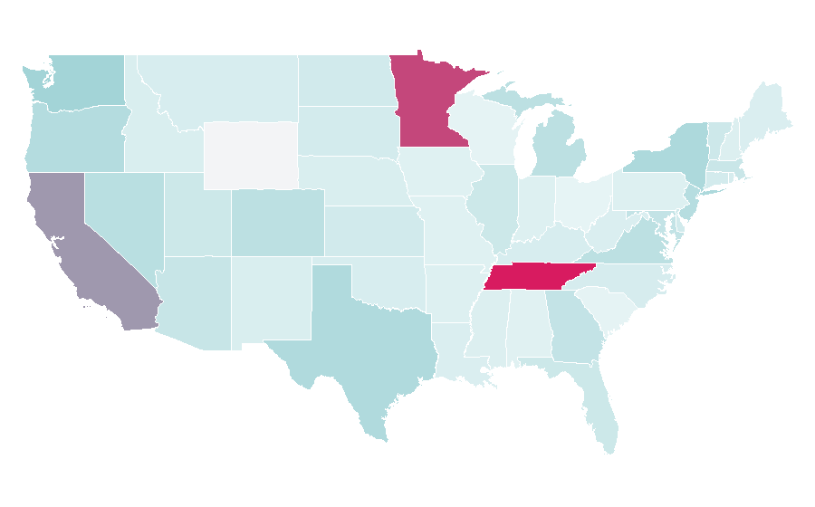 Affinity by region — Mnet (TV channel), United States