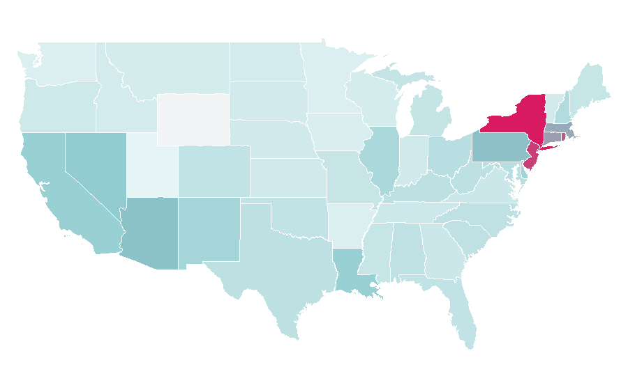 Affinity by region — Mob Wives, United States