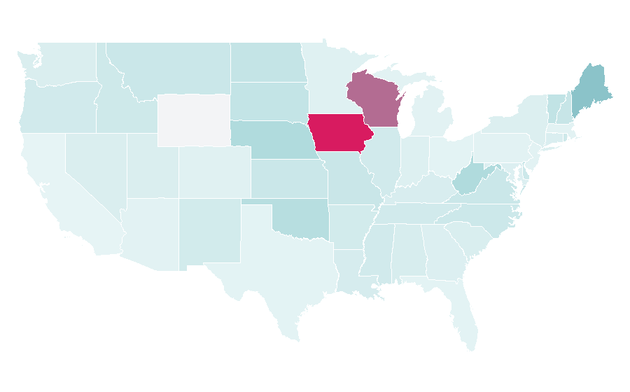 Affinity by region — Mobile network operator, United States