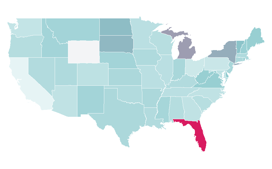 Affinity by region — Mocaccino, United States