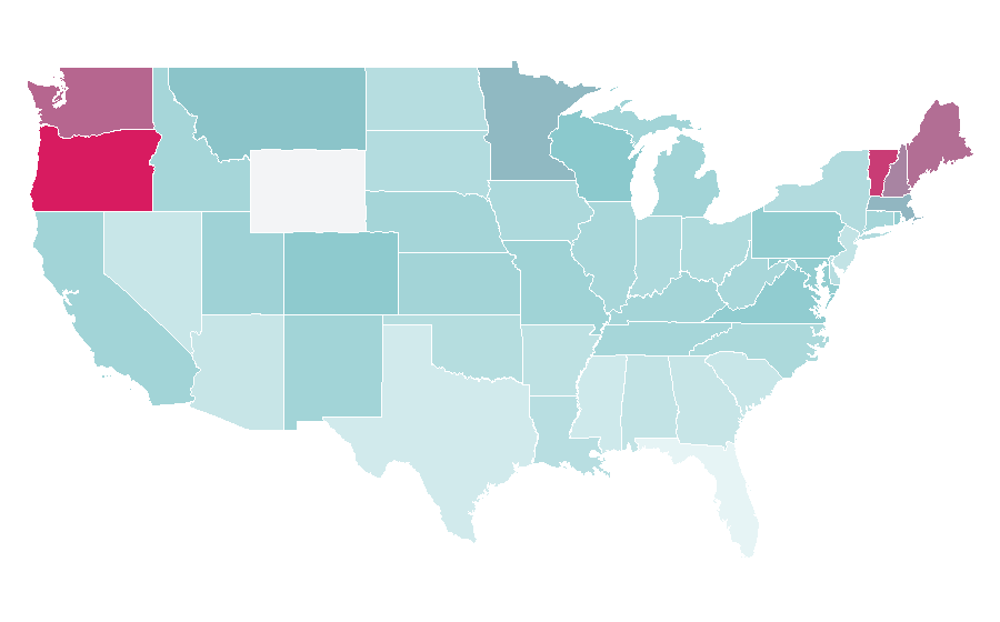 Affinity by region — ModCloth, United States