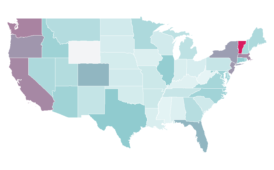 Affinity by region — Modern furniture, United States