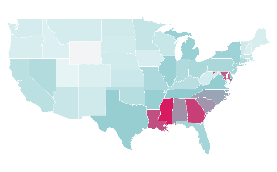 Affinity by region — Moesha, United States