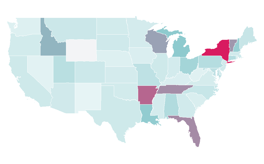 Affinity by region — Mojo (magazine), United States