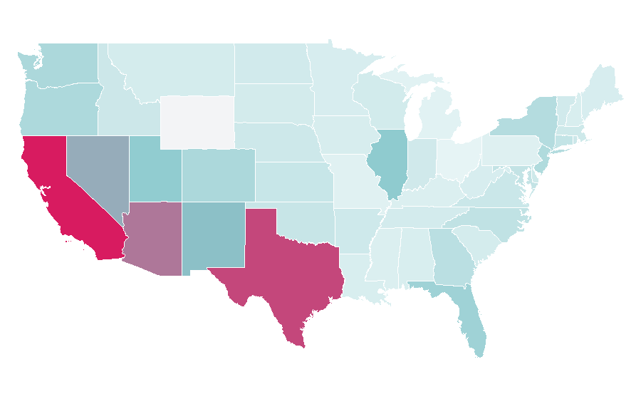 Affinity by region — Mon Laferte, United States
