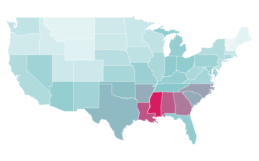 Affinity by region — Monkey, United States