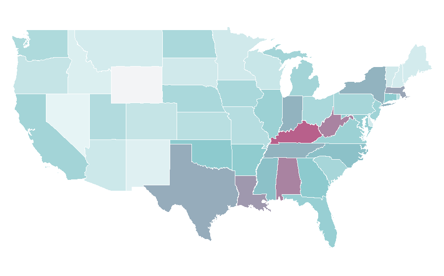 Affinity by region — Mono, United States