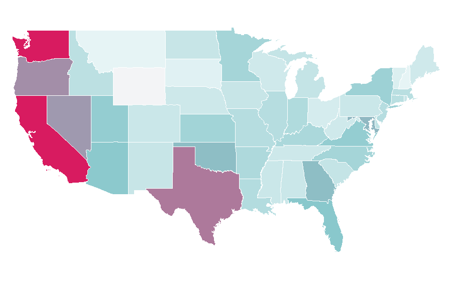 Affinity by region — Monogatari (series), United States