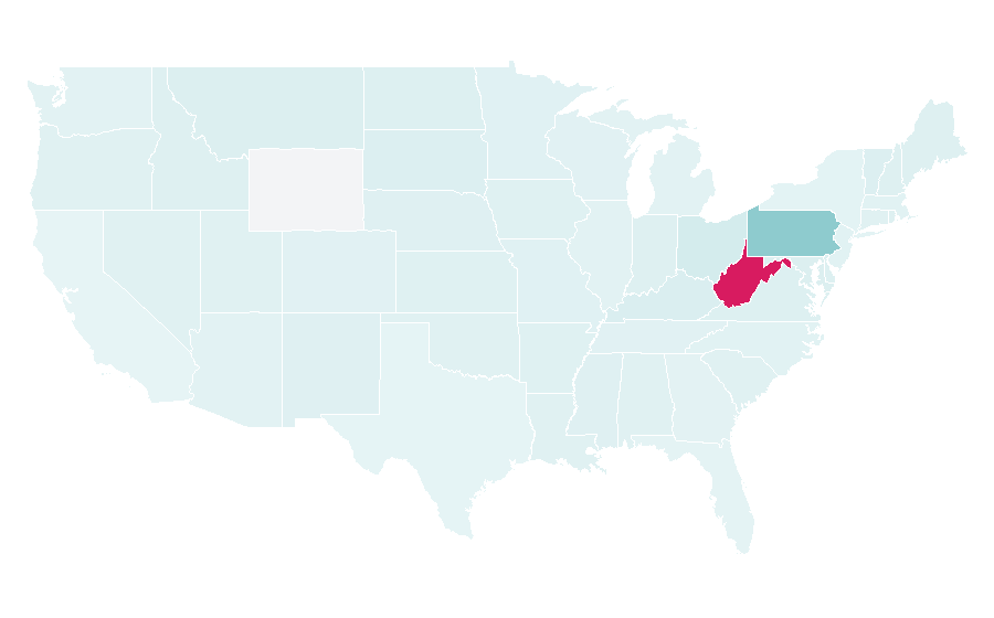 Affinity by region — Monongahela River, United States
