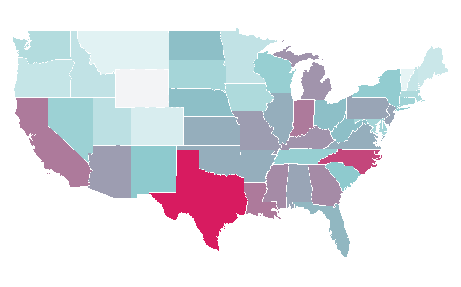 Affinity by region — Monopoly (game), United States
