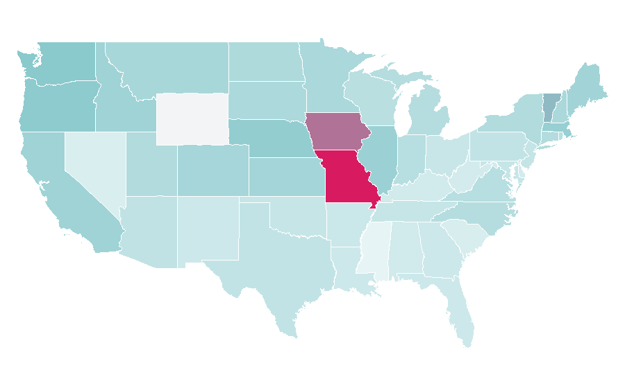 Affinity by region — Monsanto, United States