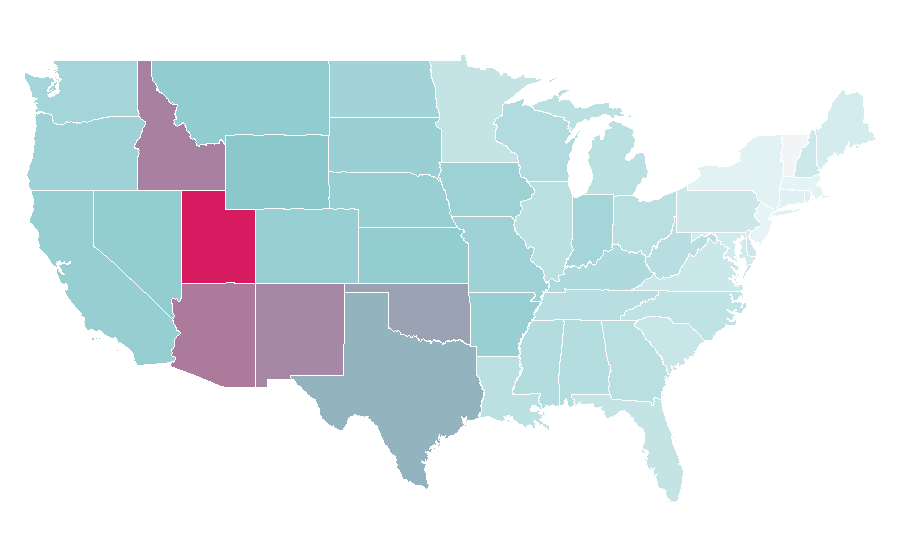 Affinity by region — Monsters vs. Aliens, United States