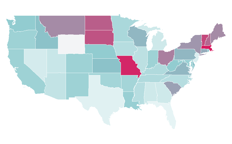 Affinity by region — Montessori education, United States
