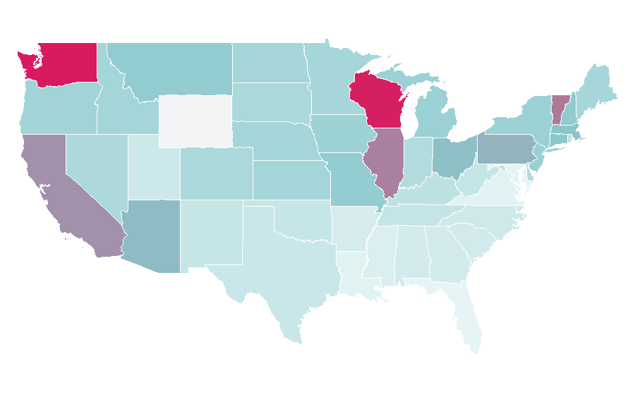 Affinity by region — Montreal Expos, United States