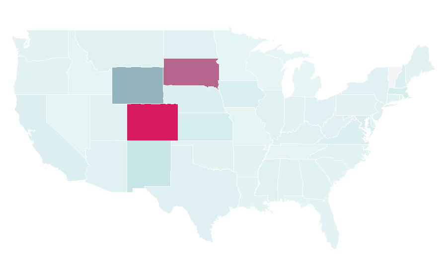 Affinity by region — Monuments, United States