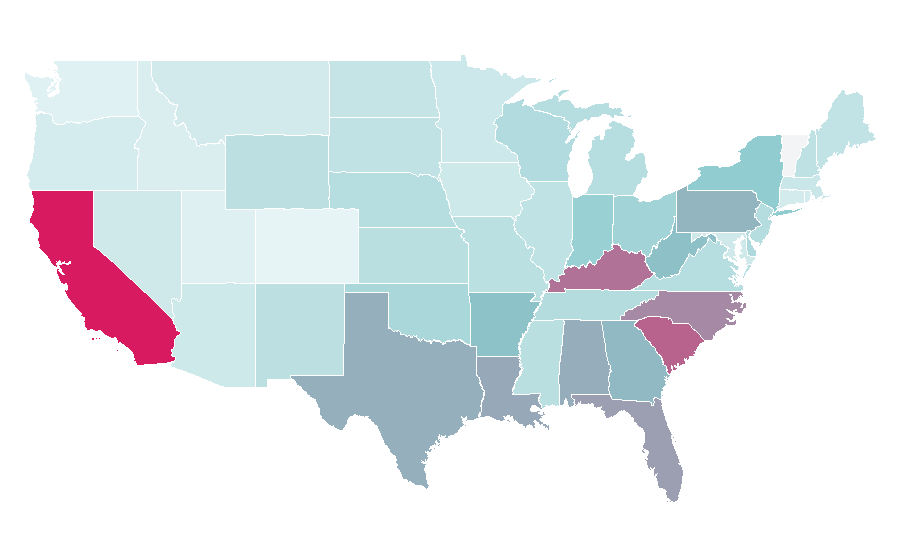 Affinität nach Region — Mood (psychology), USA