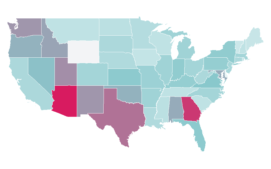 Affinität nach Region — Moon, USA