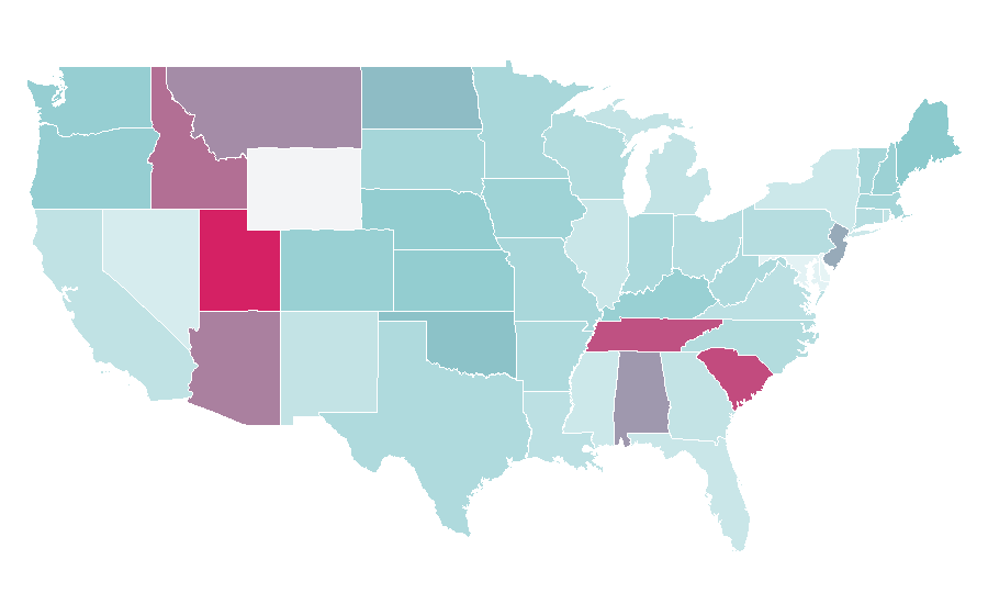 Affinity by region — Moon landing, United States