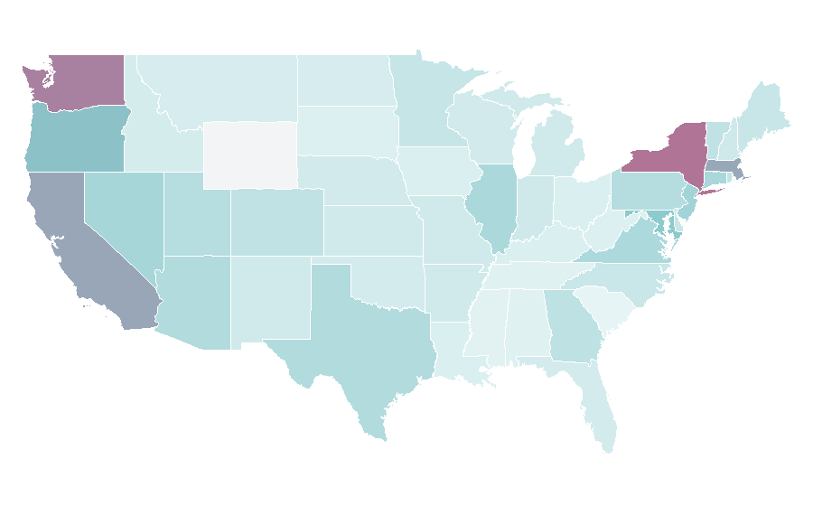 Affinity by region — Mooncake, United States