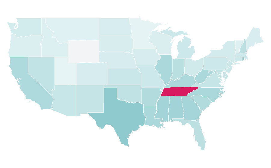 Affinity by region — Moonshine, United States