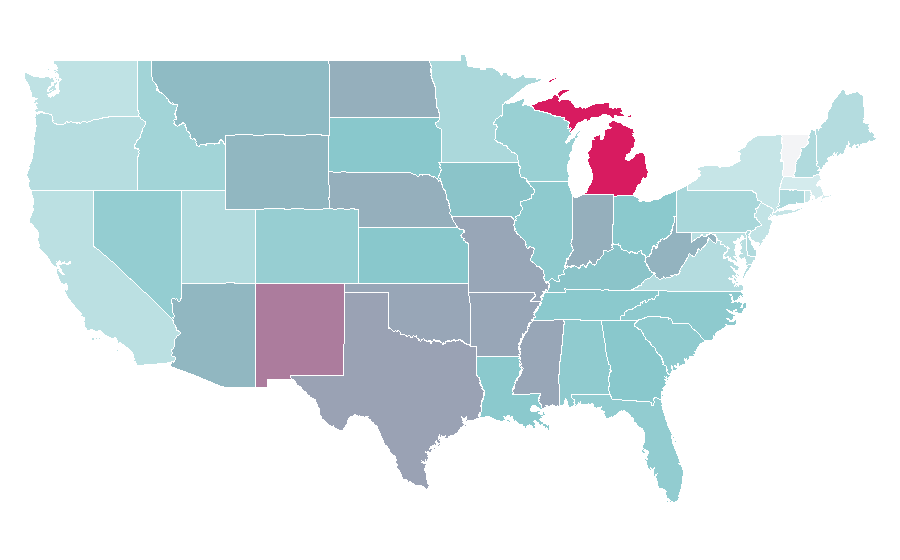Affinity by region — Mopar, United States