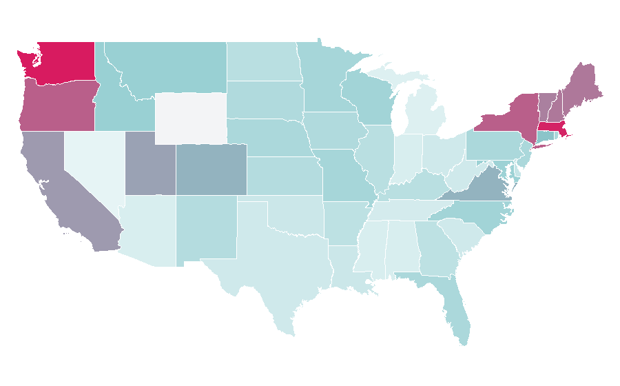 Affinity by region — Moray, United States
