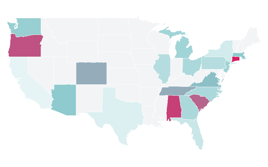 Affinity by region — Mordlust, United States