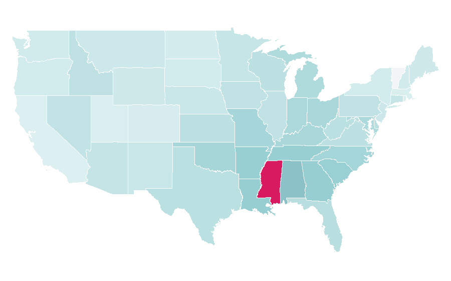 Affinity by region — Morgan Freeman, United States