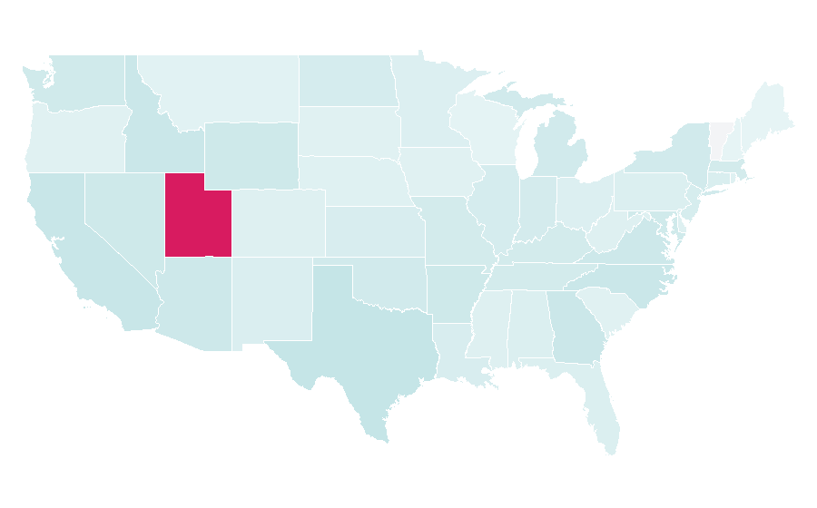 Affinity by region — Mormonism, United States