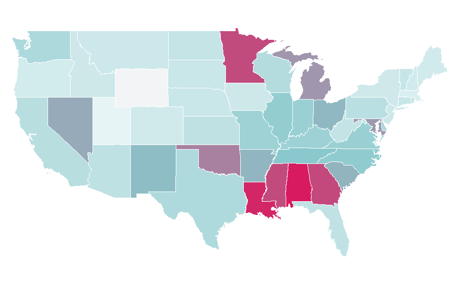 Affinity by region — Morris Day, United States