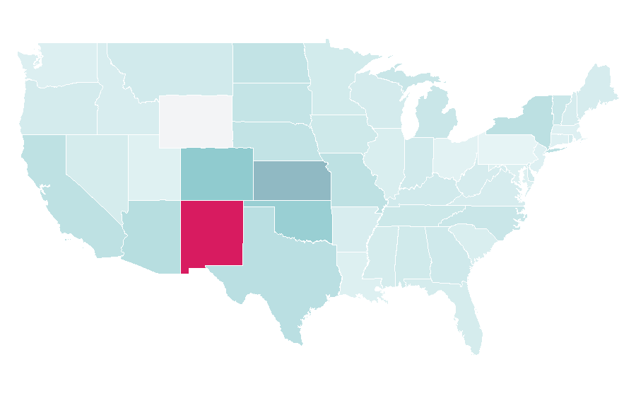 Affinity by region — Mortgage bank, United States