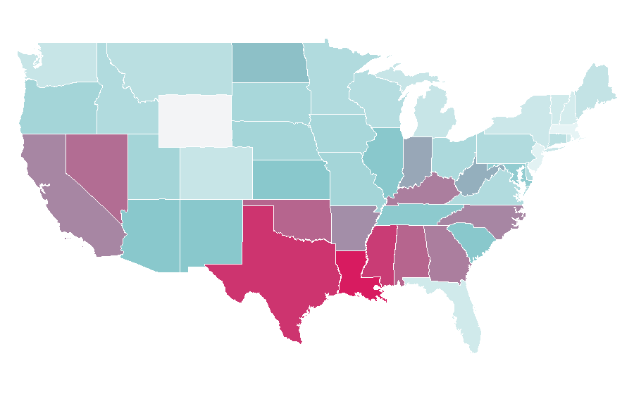 Affinity by region — Mortician, United States