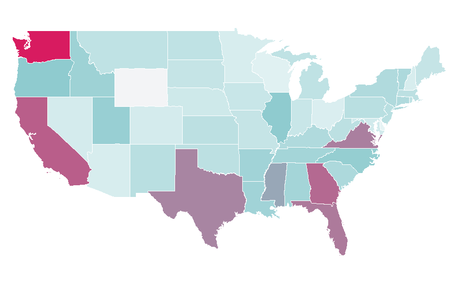 Affinity by region — Moss, United States