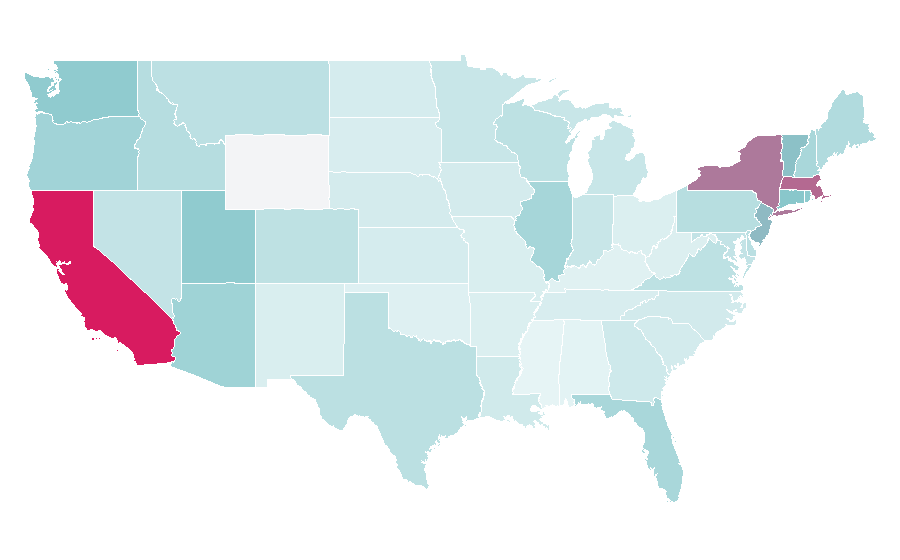Affinity by region — Motel Rocks, United States