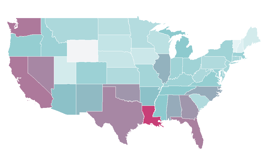 Affinité par région — Mother's Day, États-Unis