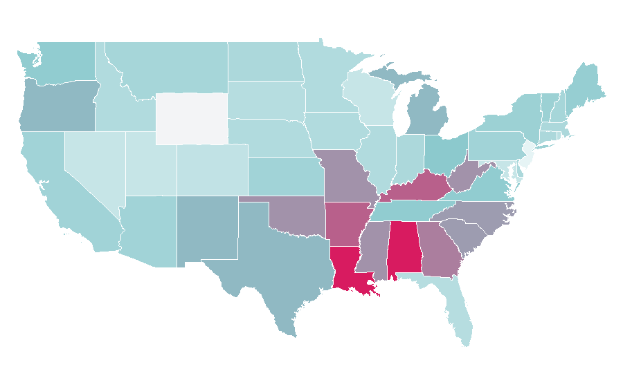 Affinity by region — Motion detection, United States