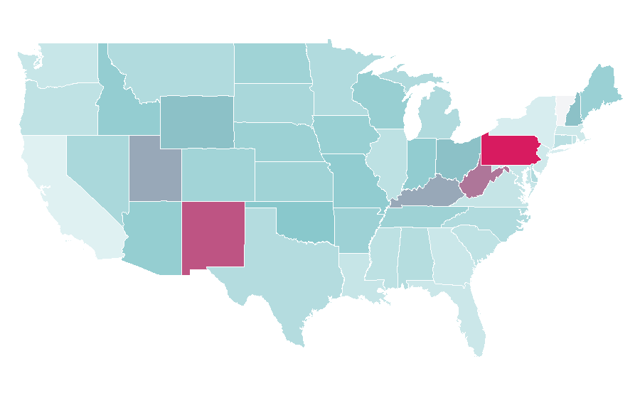 Affinity by region — Motionless in White, United States