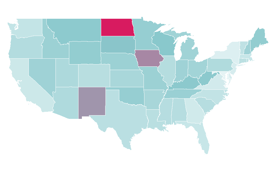 Affinity by region — Mötley Crüe, United States