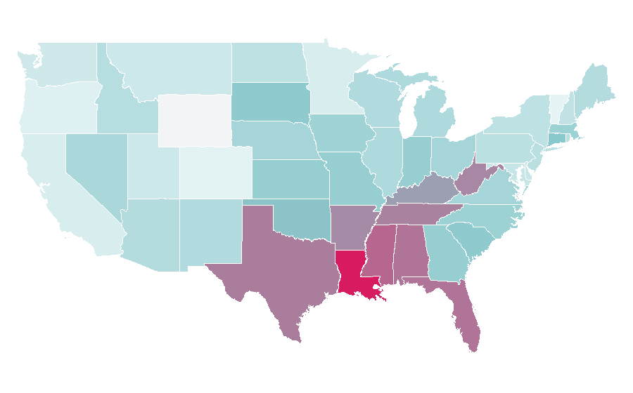 Affinity by region — Mounjaro, United States