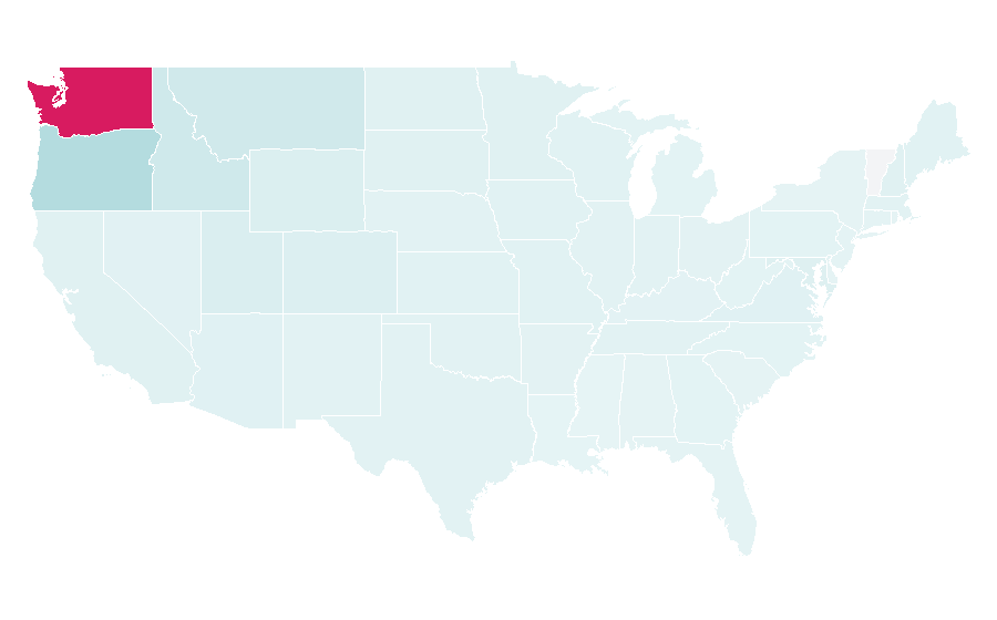 Affinity by region — Mount Rainier, United States