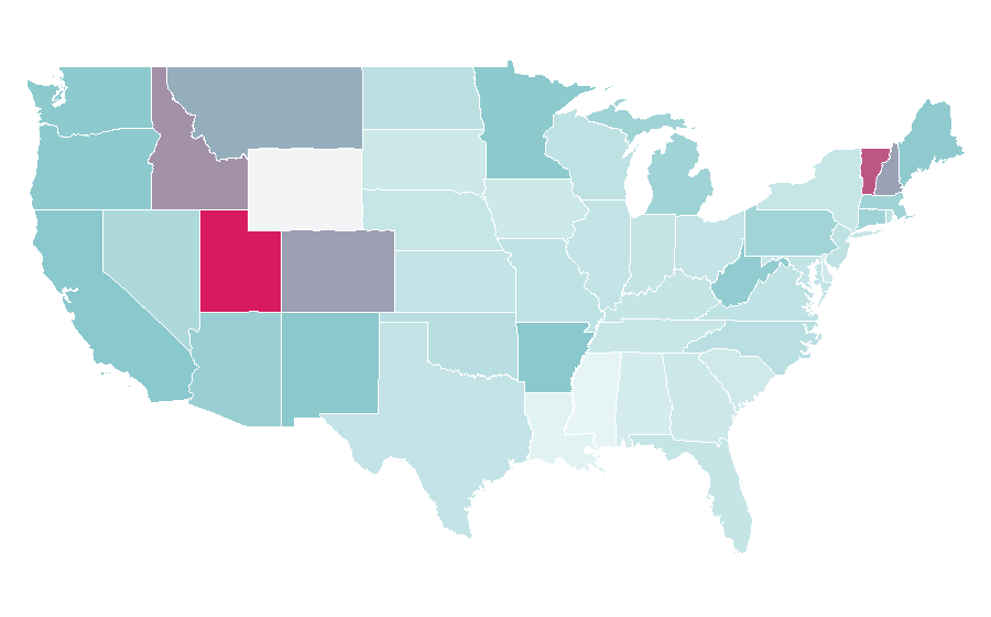 Affinité par région — Mountain bike, États-Unis